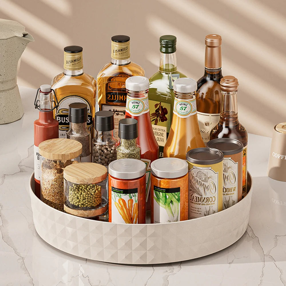 Rangement de Cuisine Style Plateau Rotatif