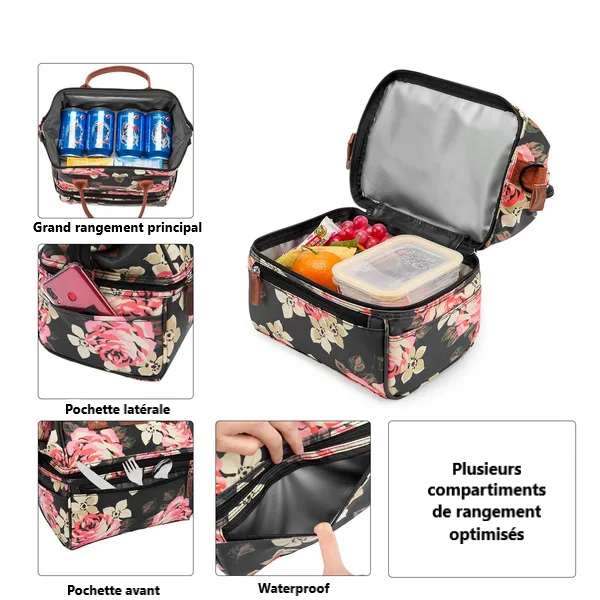 Lunch Bag Isotherme Femme Rose