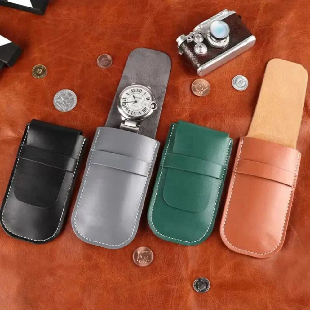 Rangement en cuir pour montre homme