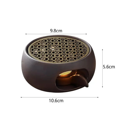 Réchaud Théière avec Grille Sculptée