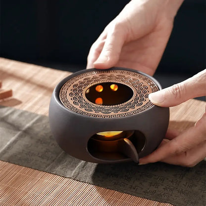 Réchaud Théière avec Grille Sculptée