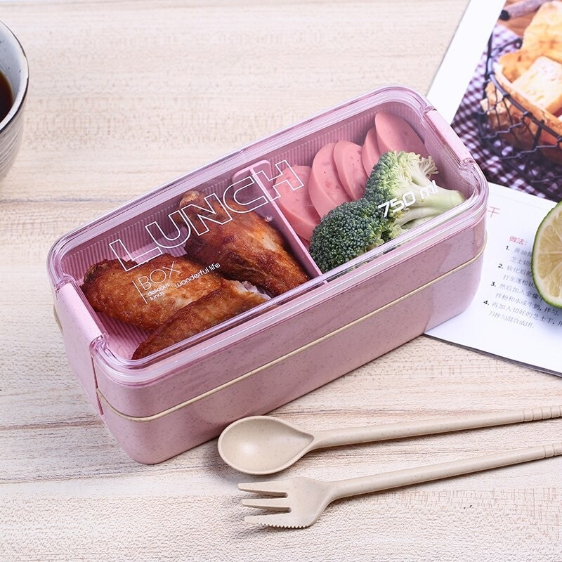 Lunch Box Rose - 2 étages