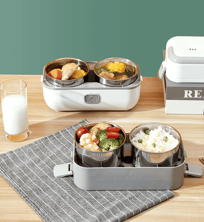 Lunch Box Chauffante Blanche Deux Etages