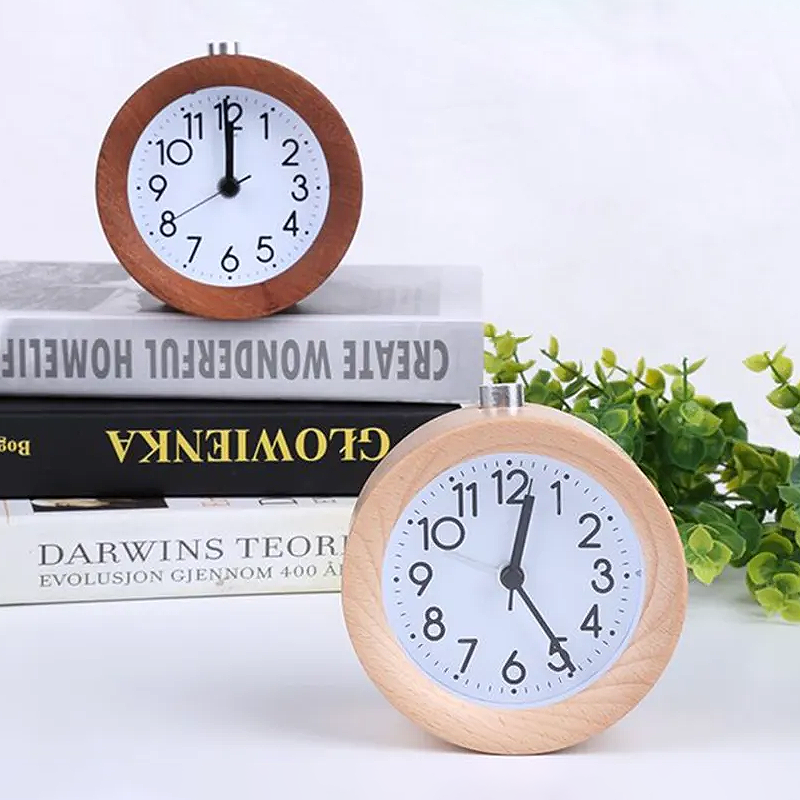 Réveil bois horloge