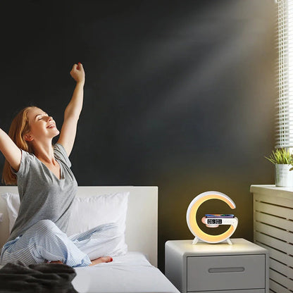 Réveil chargeur induction avec lampe