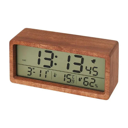 Réveil numérique en bois