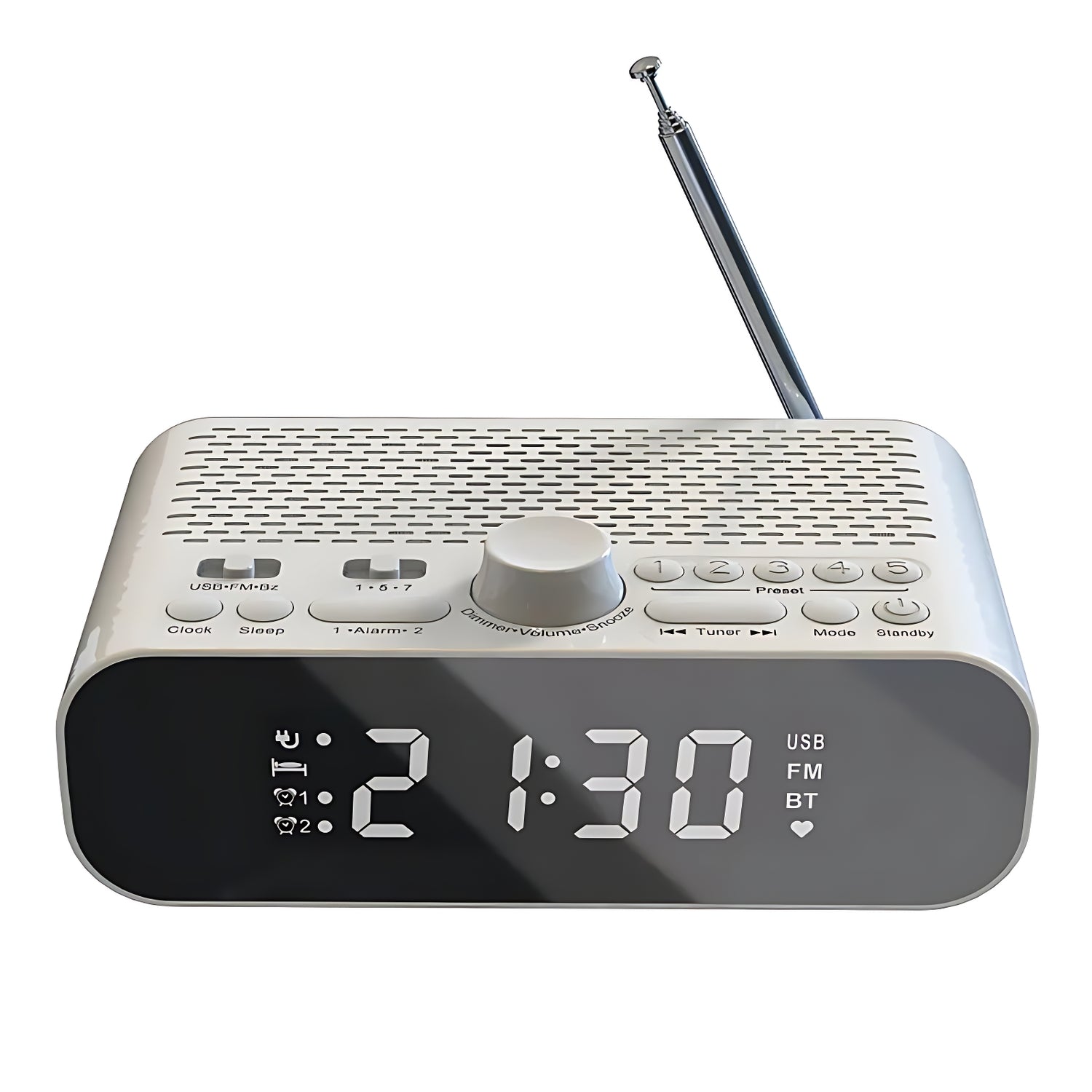 Réveil simple avec radio pour senior Le Bon Réveil