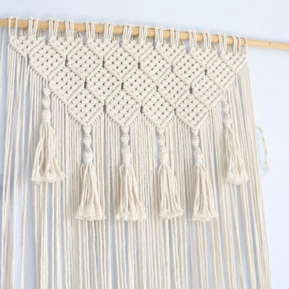 Rideau Macramé de Style Bohème Tissé à la Main