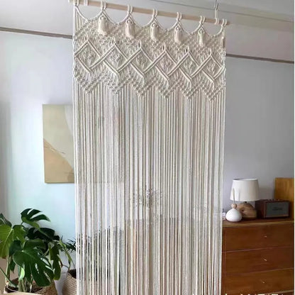 Rideau Macramé en Corde de Coton de Style Bohème