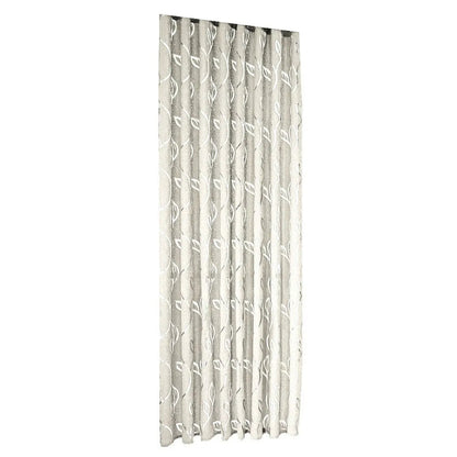 Rideau Porte Fenêtre Beige Style Feuilles de Vignes