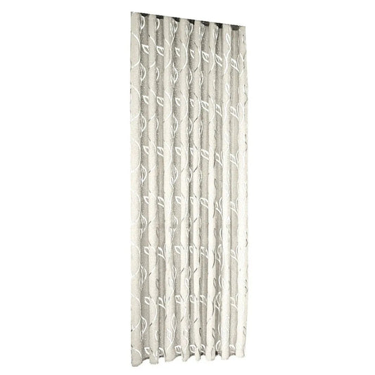 Rideau Porte Fenêtre Beige Style Feuilles de Vignes