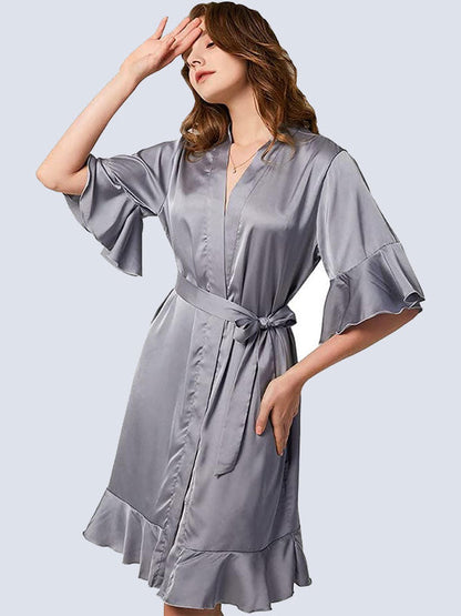 Robe de Chambre en Satin pour Femme Légère "Chaleur de Satin"