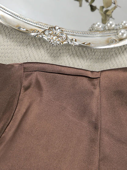 Robe de Chambre Longue Pour Femme En Satin "Perle du Matin"