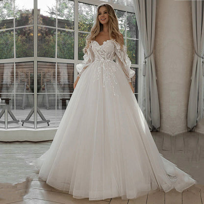 Longue Robe de Mariée Princesse