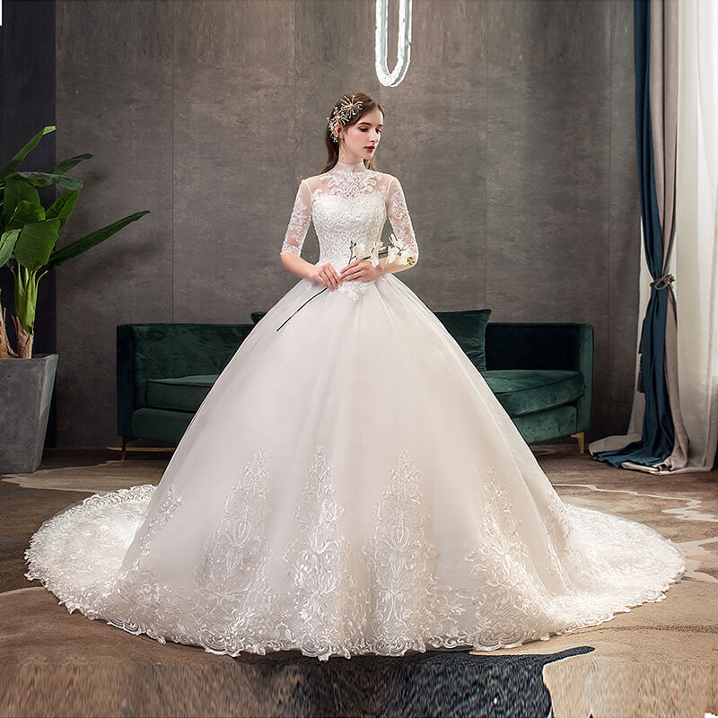 Robe de Mariée Princesse avec Manche