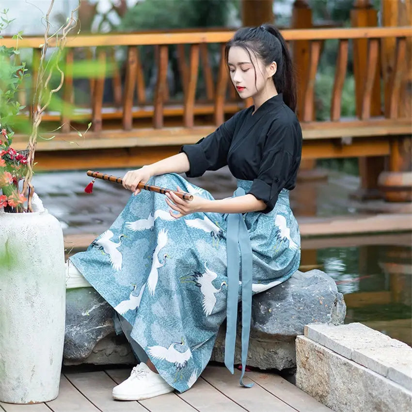 Robe bleue japonaise
