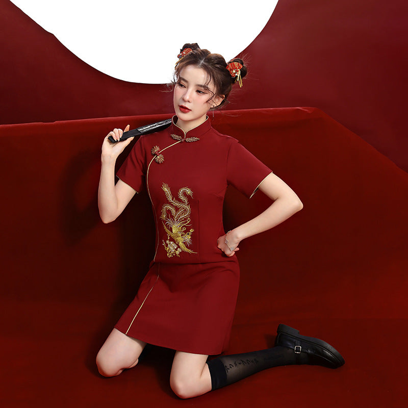 Robe japonaise rouge