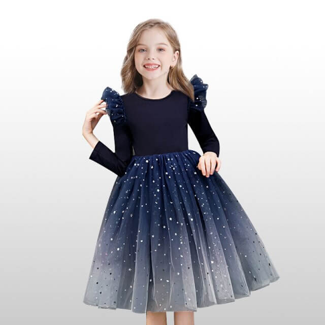 Robe princesse bleu fille