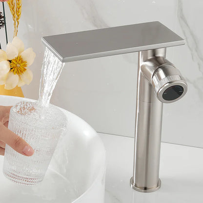 Robinet Cascade Salle De Bain Chrome en Laiton - Haut (24x18 cm) / Argent Chromé