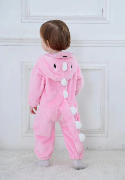 Combinaison Pyjama <br> Dinosaure Rose Bébé