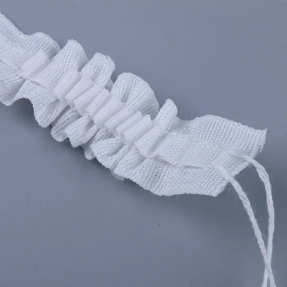 Ruflette Rideau Plissée et Blanche en Coton