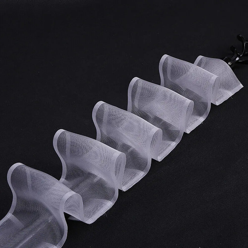 Ruflette Rideau Plissée et Transparente en Nylon