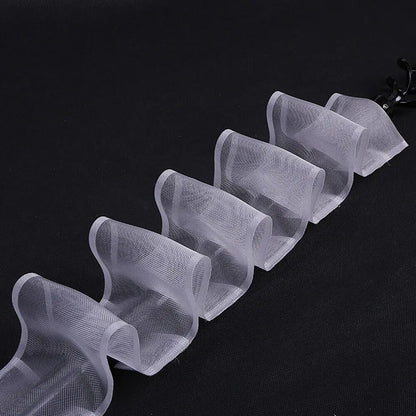 Ruflette Rideau Plissée et Transparente en Nylon