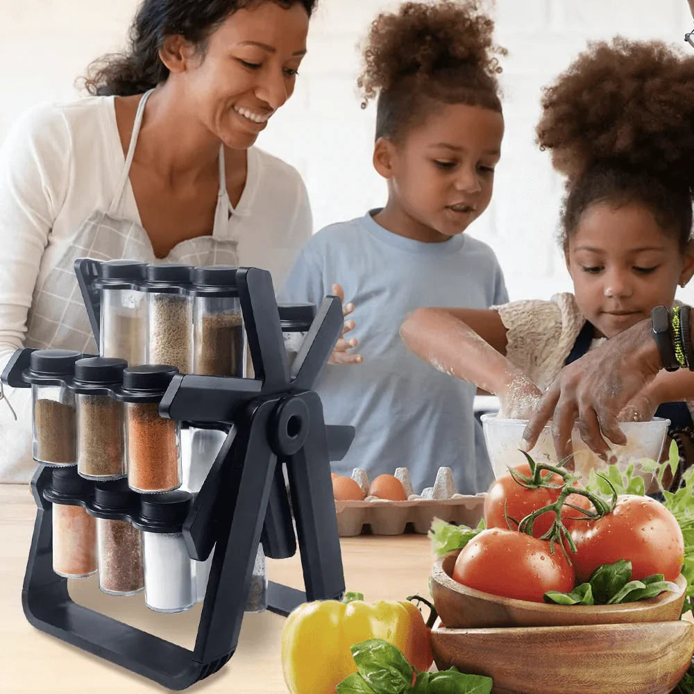 Étagère à Épices Rotative 360° ( 18 Pots )