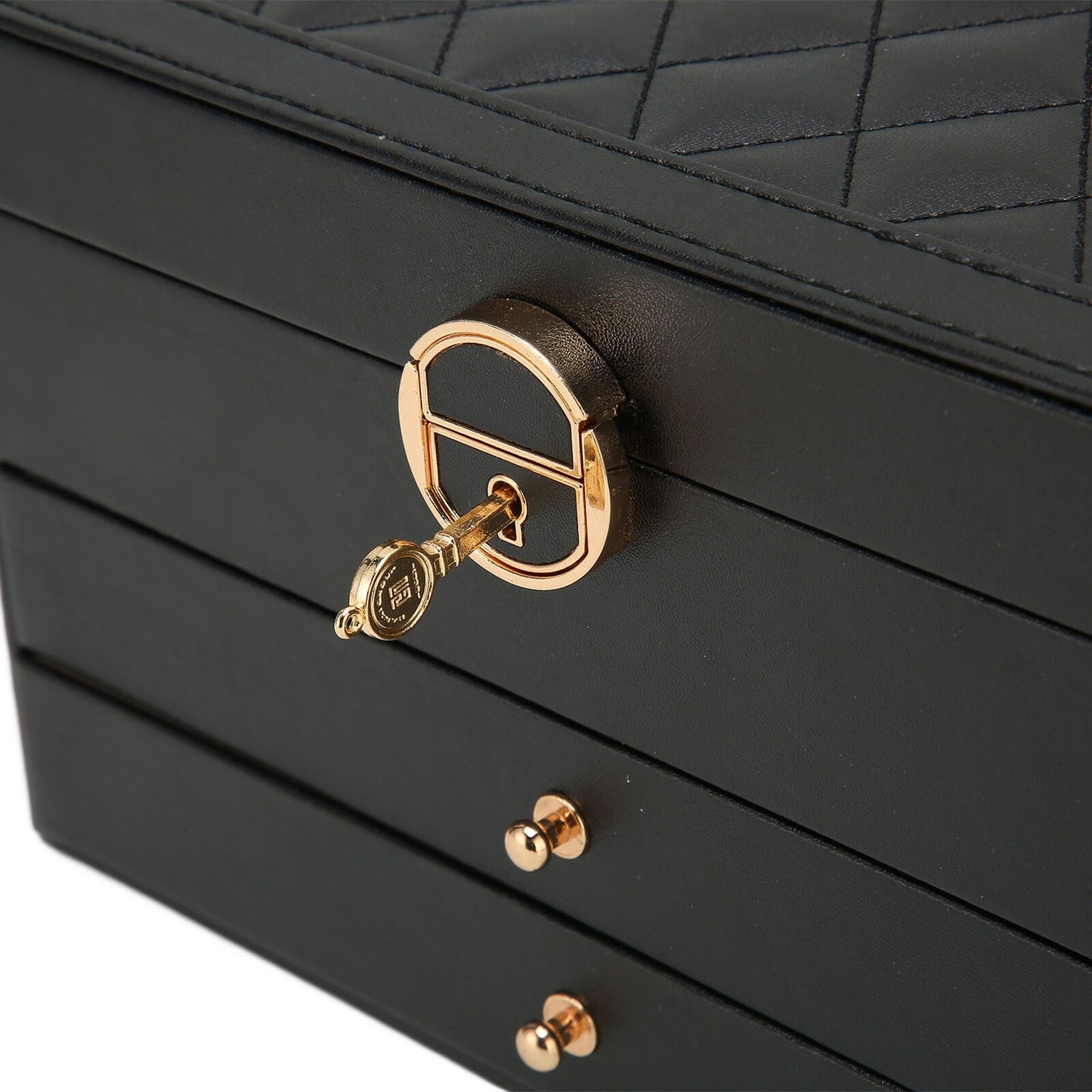Grande Boîte à Bijoux en Cuir – Organisateur Multicouche Élégant, Rangement Sécurisé pour Bijoux