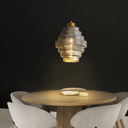 BrassGlow - Suspension en verre en forme de chair en laiton
