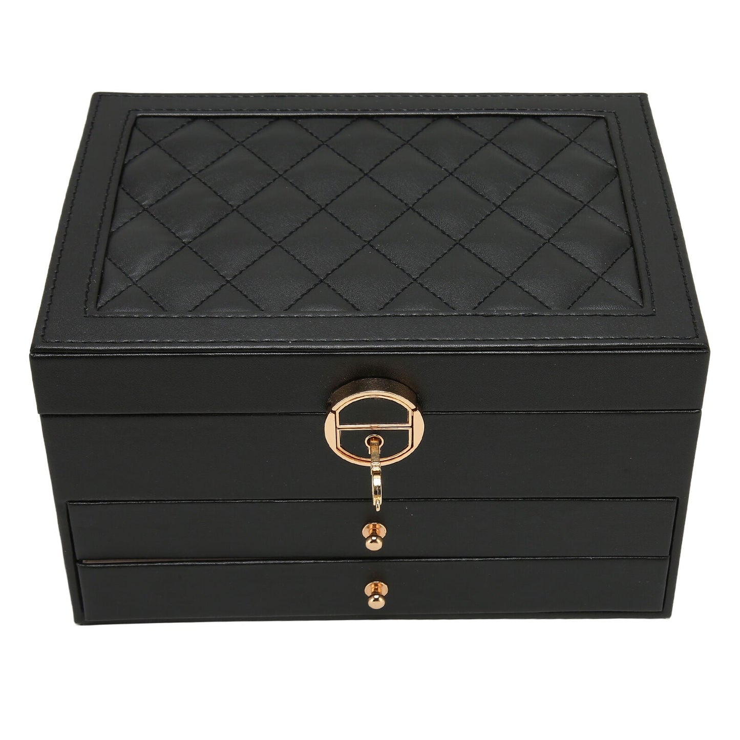 Grande Boîte à Bijoux en Cuir – Organisateur Multicouche Élégant, Rangement Sécurisé pour Bijoux