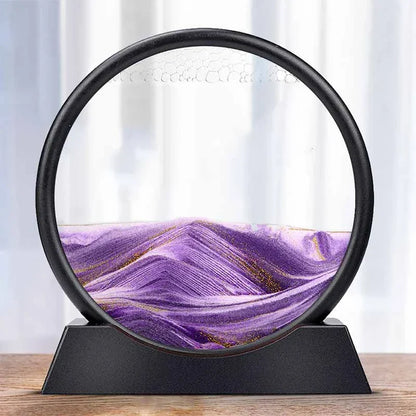 Mirage Temporel - Sablier 3D Paysage en Mouvement