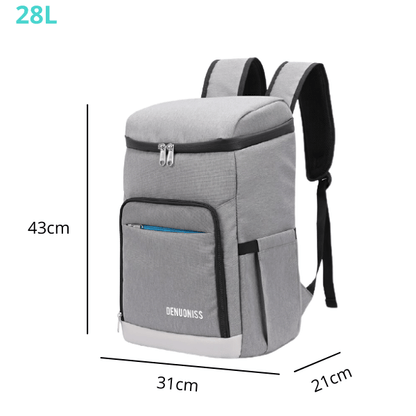 Grand sac à dos isotherme gris 28L