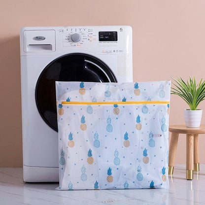 Très grand Sac à Linge Filet Blanc Ananas
