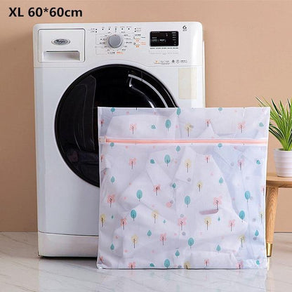 Très grande taille Sac à Linge Tissu Érable Bleu et Orange