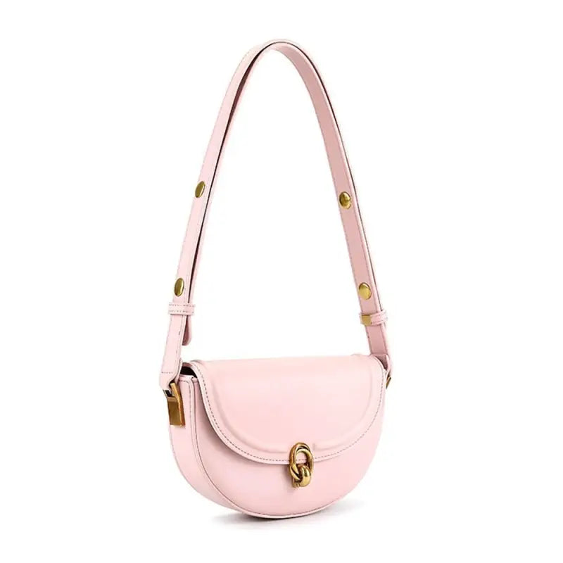Sac à Main Banane Cuir Femme Rose