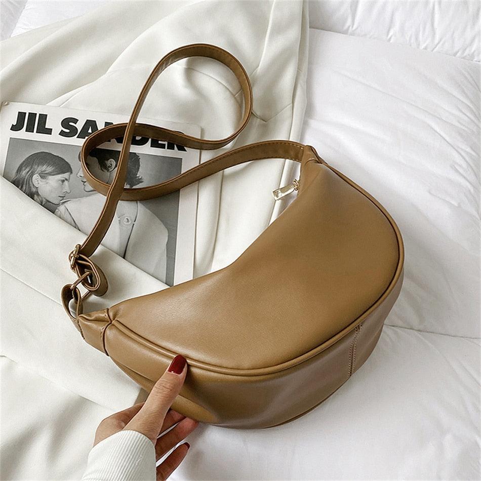 Sac à Main Banane Femme - Marron clair
