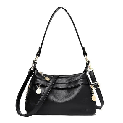 Sac à Main en Bandoulière Cuir Noir