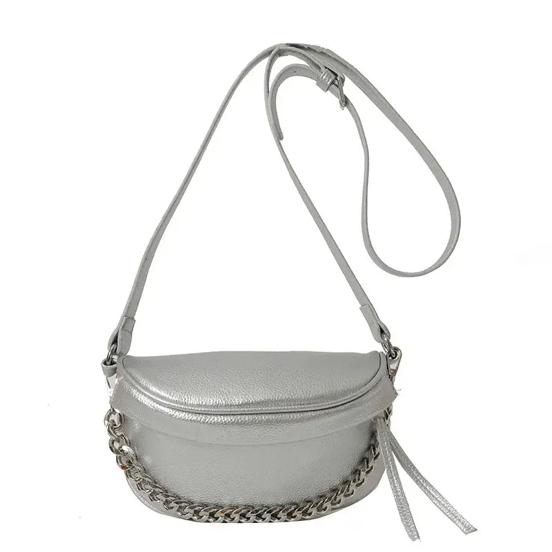 Sac Banane Argenté Femme Gris