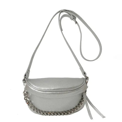 Sac Banane Argenté Femme Gris