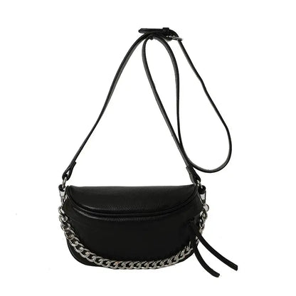Sac Banane Argenté Femme Noir