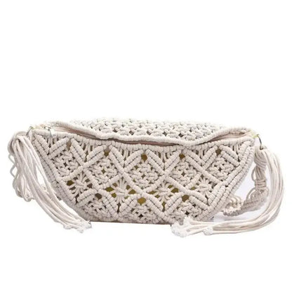 Sac Banane au Crochet Beige