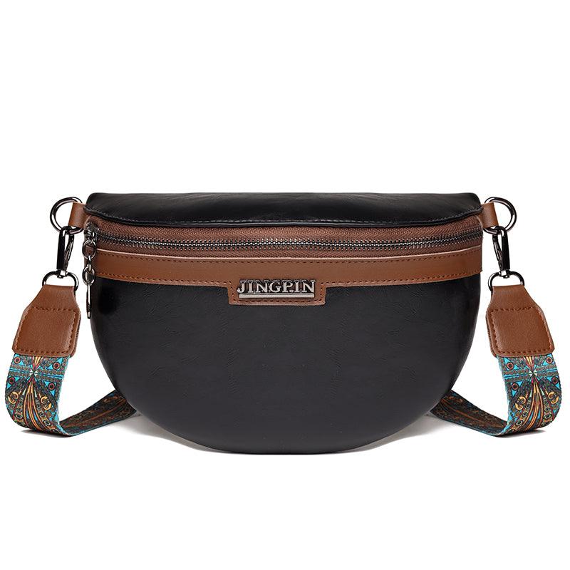 Sac Banane Bandoulière Femme Ethnique Noir