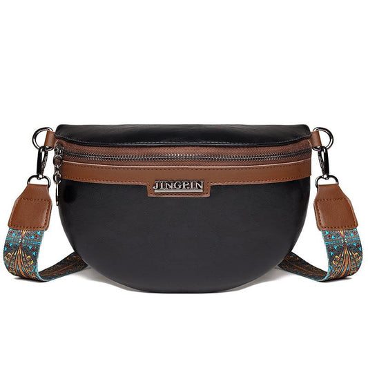 Sac Banane Bandoulière Femme Ethnique Noir