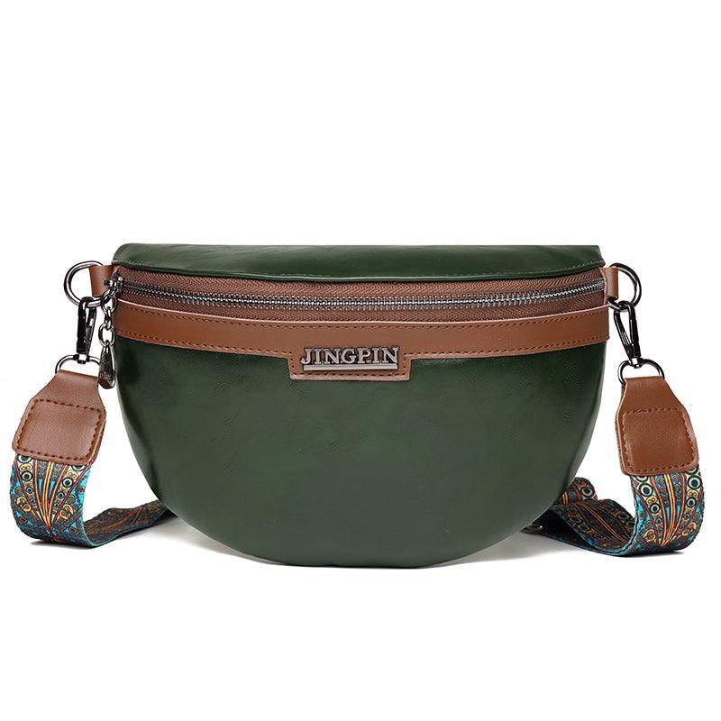 Sac Banane Bandoulière Femme Ethnique Vert foncé