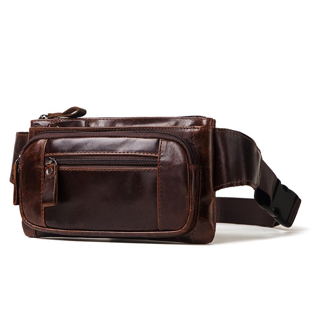 Sac Banane Bandoulière Homme - Marron foncé