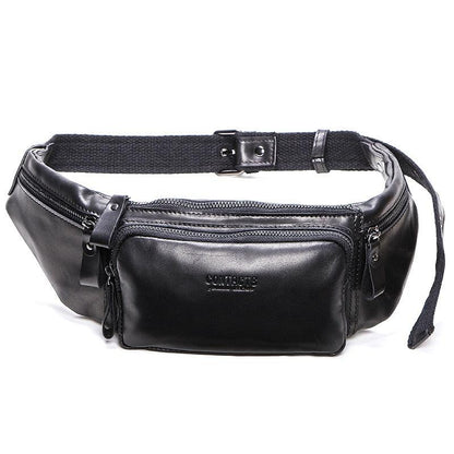 Sac Banane Cuir Homme - Noir