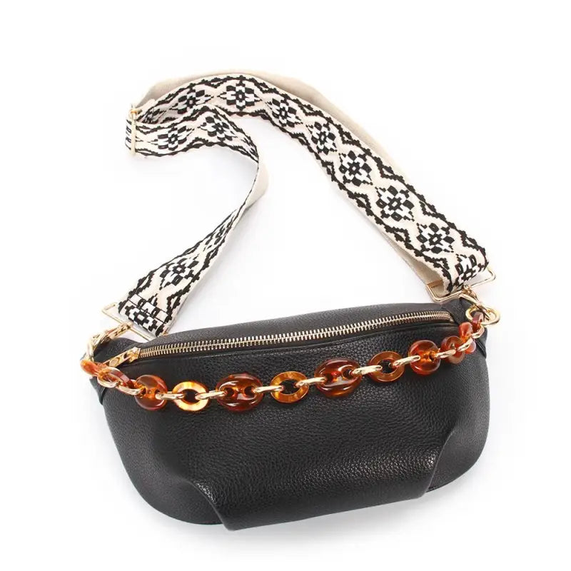Sac Banane Cuir Noir