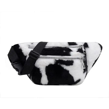 Sac Banane en Fourrure Blanc
