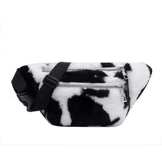 Sac Banane en Fourrure Blanc